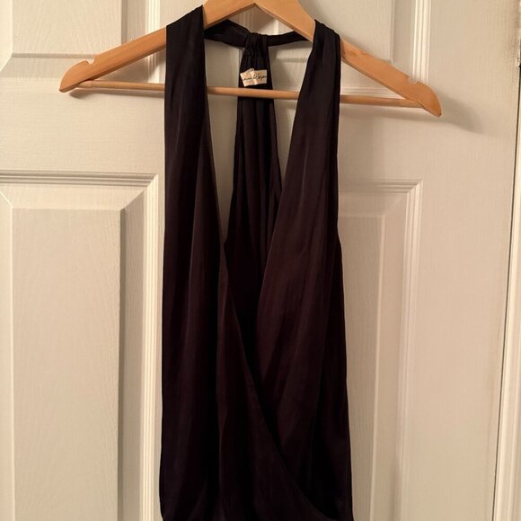 Black V-Neck Halter, Graham & Spencer, US S - Picture 4 of 8
